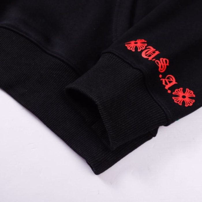Hoodie Chrome Hearts Red Logo Print CH071 - Image 6