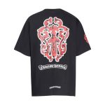 T-shirt Chrome Hearts Red Cross Crest Black CH004 - Image 5