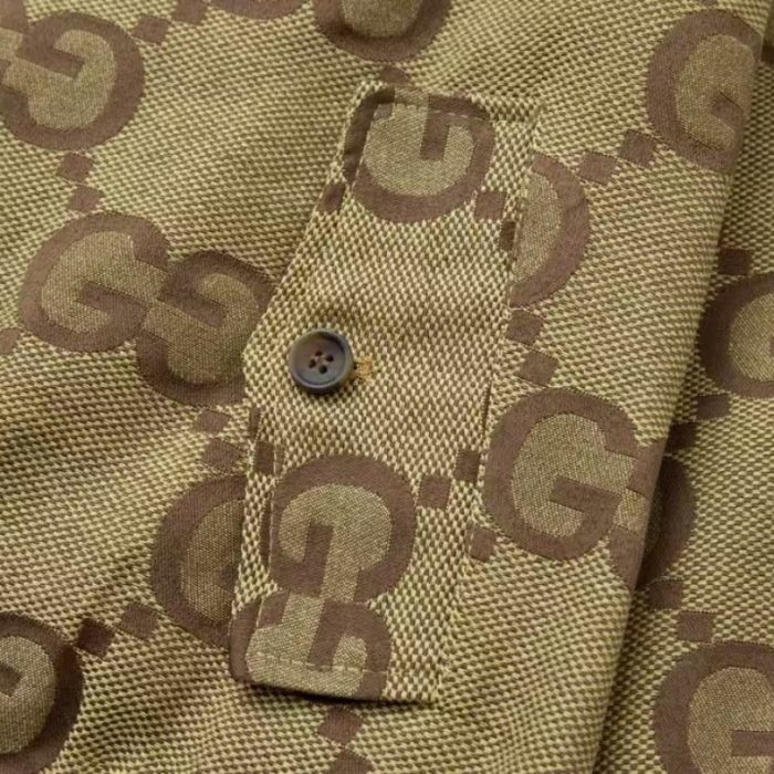Jacket Gucci Monogram Beige Brown GC100 - Image 6