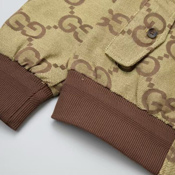 Jacket Gucci Monogram Beige Brown GC100 - Image 7