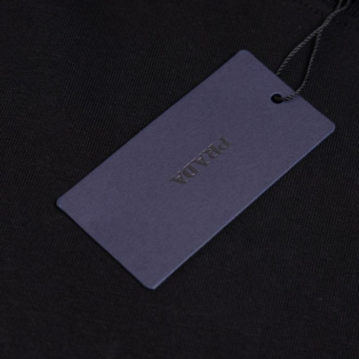 T-shirt Prada Logo Patch Black PD015 - Image 8