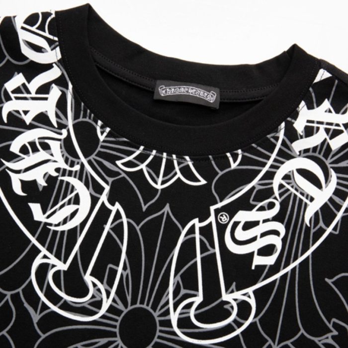 T-shirt Chrome Hearts Cross Pattern Black CH002 - Image 8