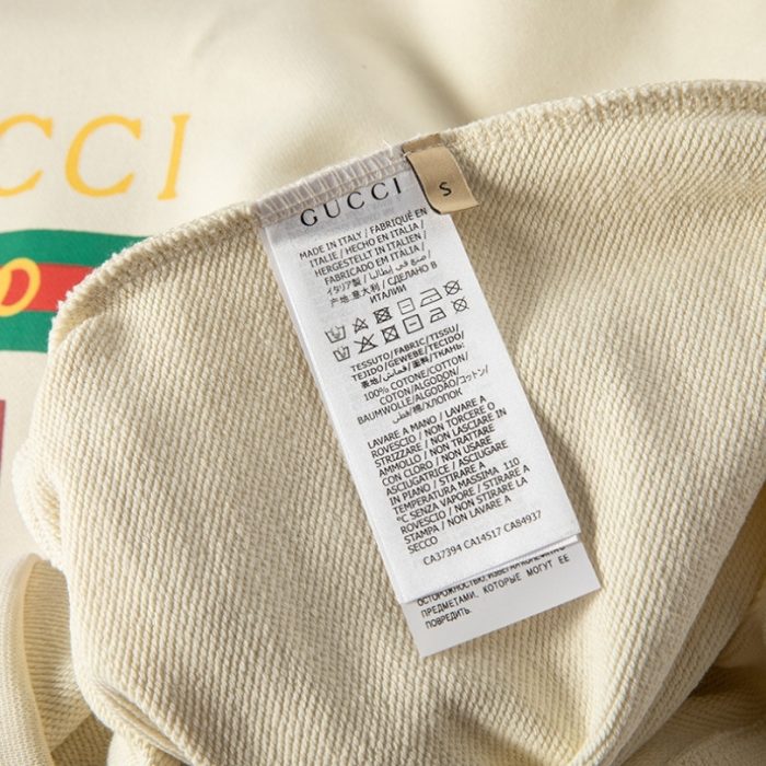 Hoodie Gucci Boutique Logo White GC077 - Image 8