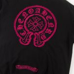 Sweatshirt Chrome Hearts Pink Horseshoe Black CH006 - Image 7