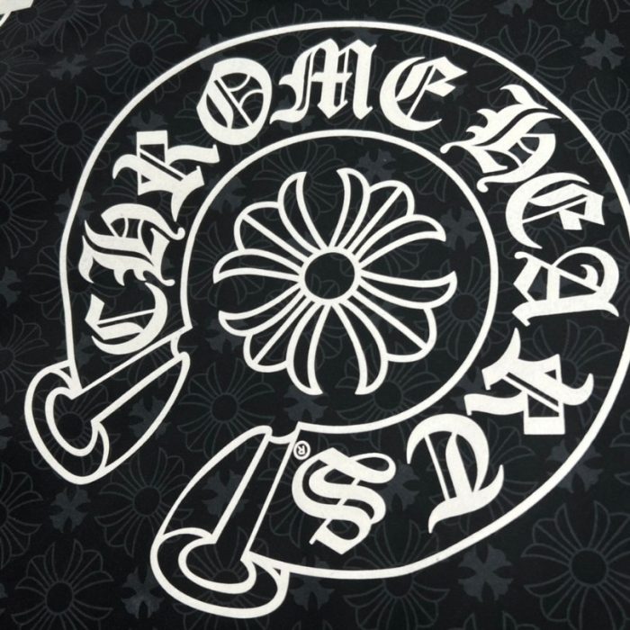 Hoodie Chrome Hearts Hearts Zip Black Monogram CH063 - Image 4