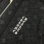 Hoodie Chrome Hearts Hearts Zip Black Monogram CH063 - Image 10