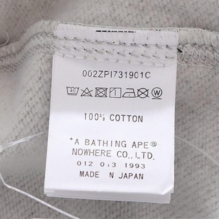 Hoodie BAPE Busy Works Logo Grey BP044 - Image 12