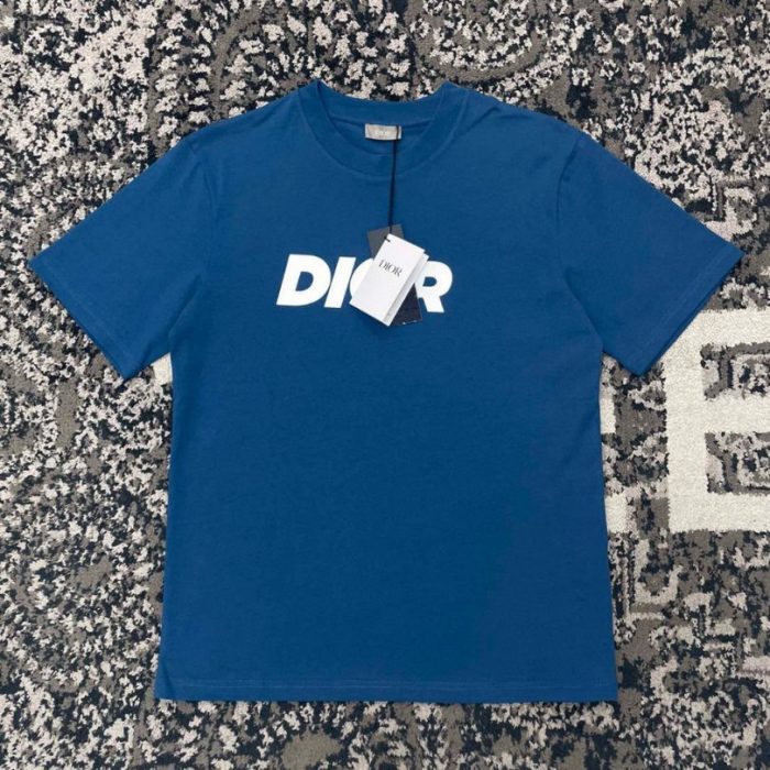 T-shirt Dior Logo Blue DO070 - Image 5