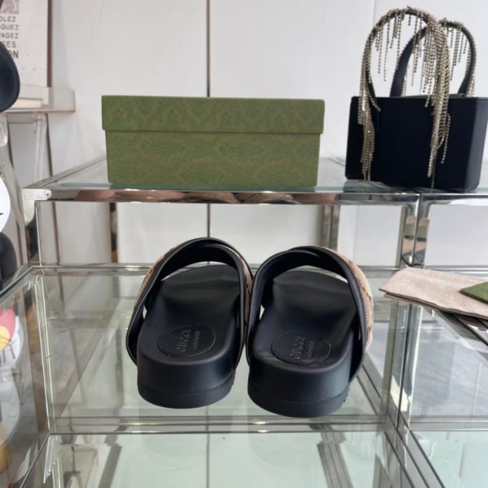 Slides Gucci GG Canvas Black Brown GC133 - Image 6
