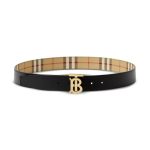 Belt Burberry Black Gold TB Plaque BY001 - Image 2