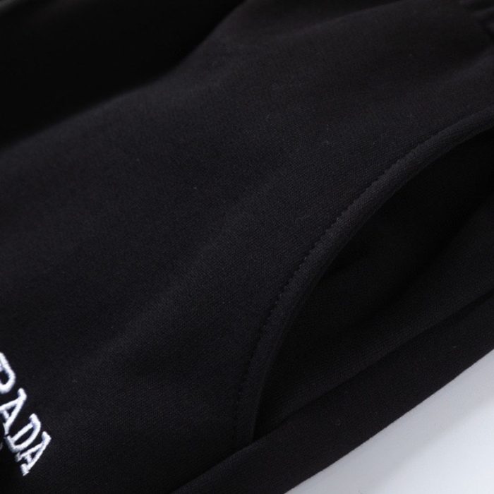 Pants Joggers Prada Black Milano Logo PD052 - Image 6