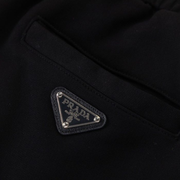 Pants Joggers Prada Black Milano Logo PD052 - Image 5