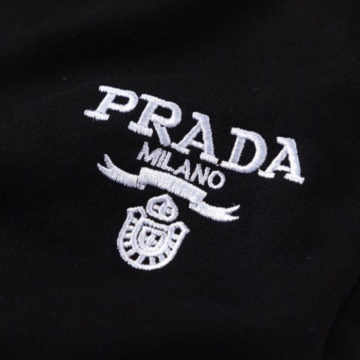 Pants Joggers Prada Black Milano Logo PD052 - Image 4