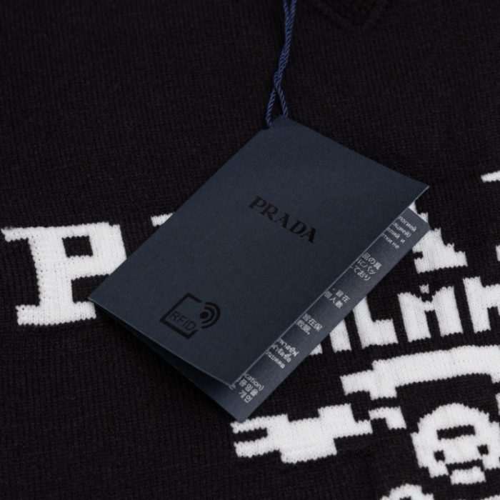 Sweater Prada Milano Black Men's PD044 - Image 9