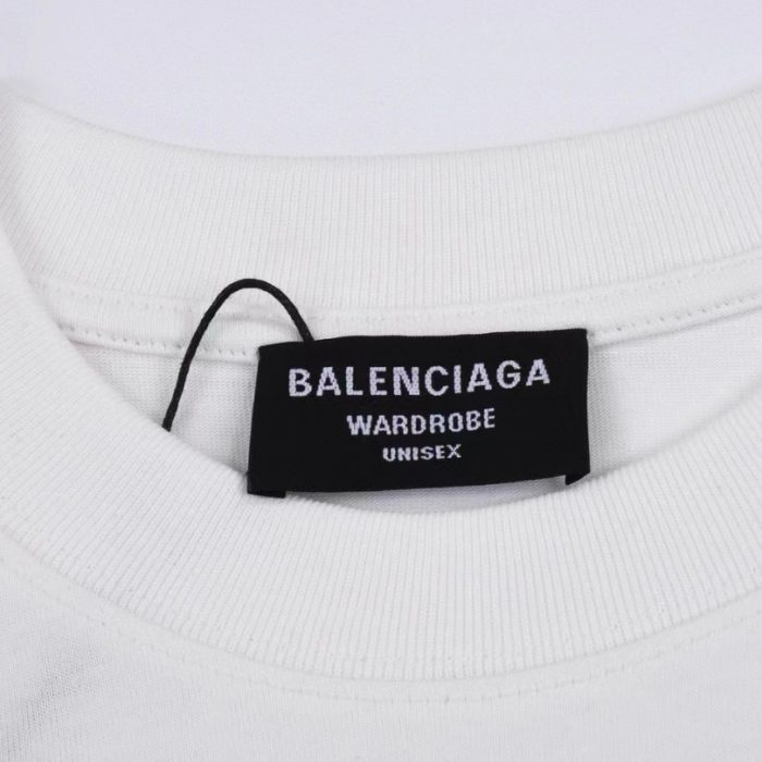T-shirt Balenciaga x Supreme Collab White SP030 - Image 9