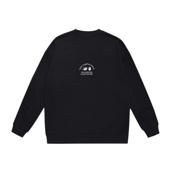 BAPE x New Balance Logo Sweatshirt Black BP062 - Image 2