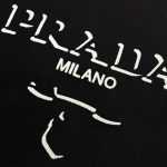 T-shirt Prada Milano Crest Logo Black PD013 - Image 4