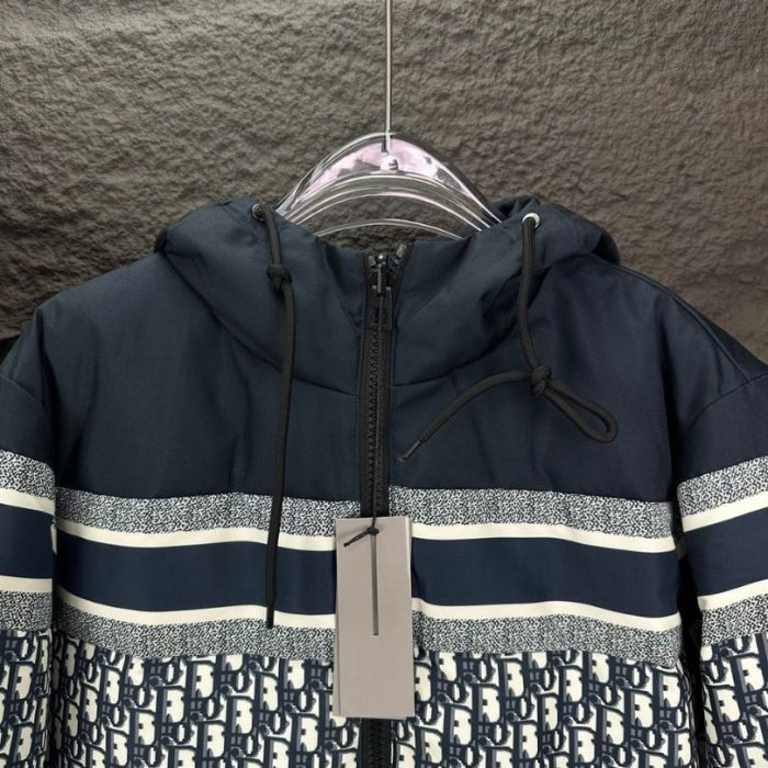 Jacket Christian Dior Monogram Hooded Puffer DO066 - Image 6