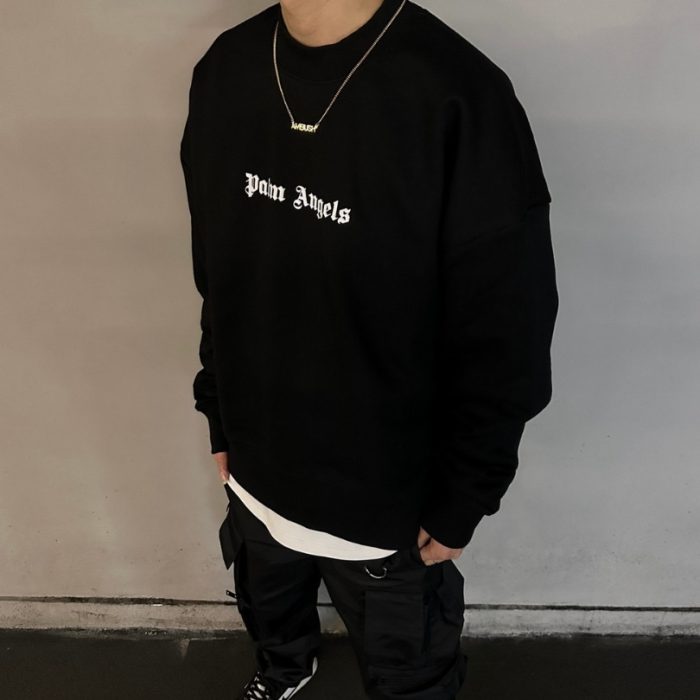Sweatshirt Palm Angels Black Logo PA001 - Image 12