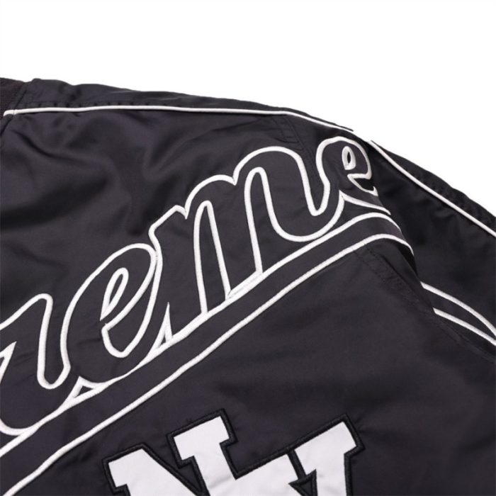 Jacket Supreme NY Varsity Bomber Black SP065 - Image 10