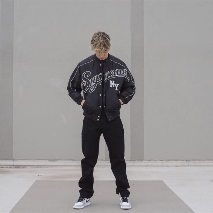 Jacket Supreme NY Varsity Bomber Black SP065 - Image 16