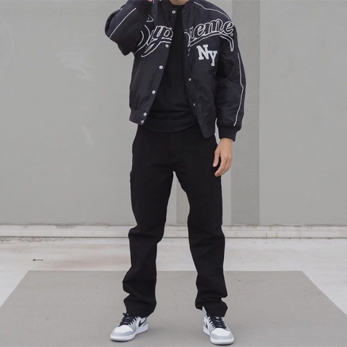Jacket Supreme NY Varsity Bomber Black SP065 - Image 14