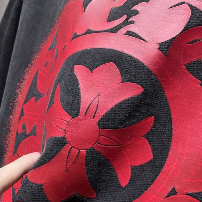 T-shirt Chrome Hearts Cross Graphic Print CH070 - Image 7