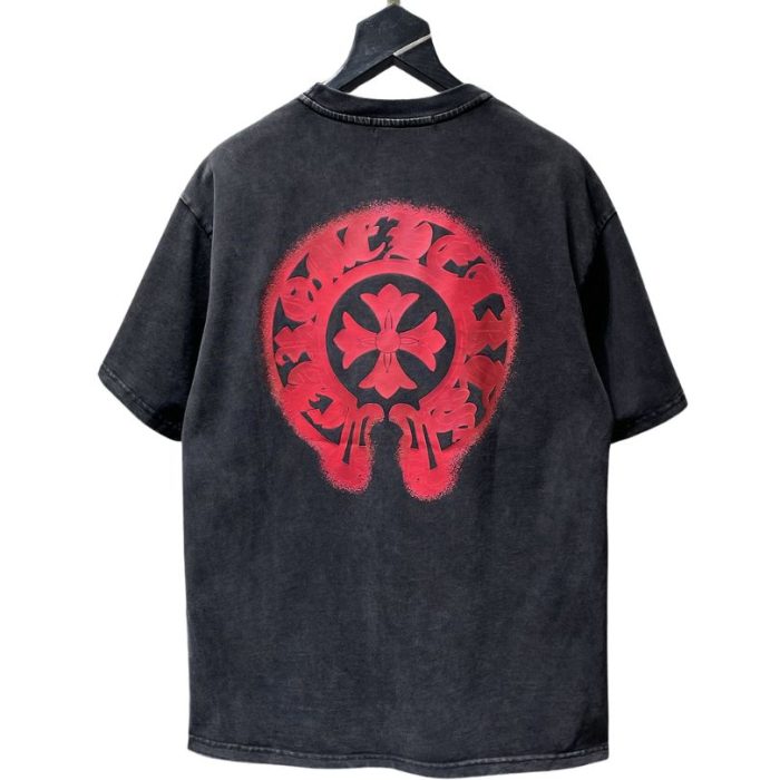 T-shirt Chrome Hearts Cross Graphic Print CH070 - Image 2