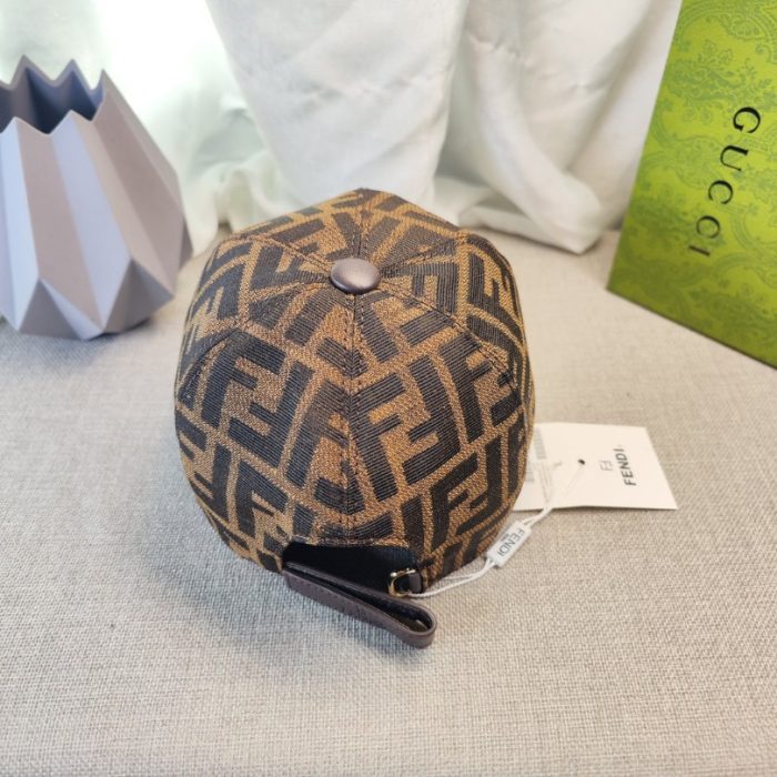 Cap Fendi Brown Monogram Adjustable FE001 - Image 5