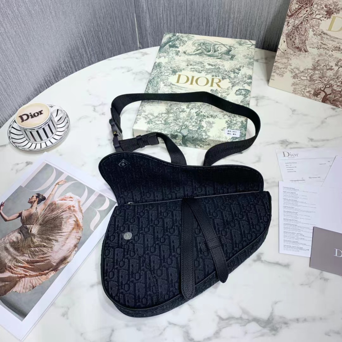 Bag Dior Oblique Black Canvas DO036 - Image 3