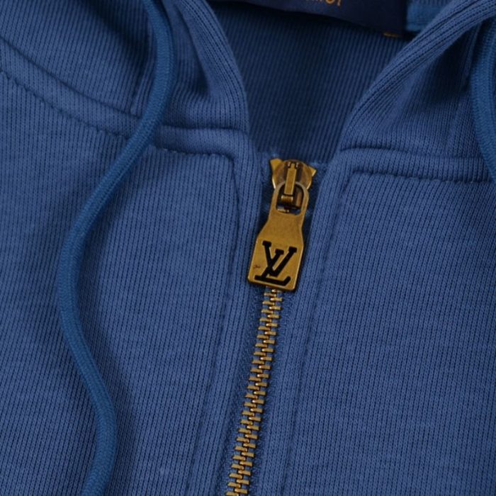 Hoodie Louis Vuitton Zip-Up Blue Edition LV048 - Image 7