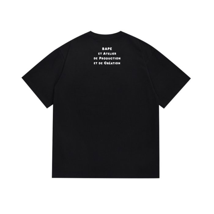 T-shirt BAPE Baby Milo Banana Ape Head Black BP052 - Image 2