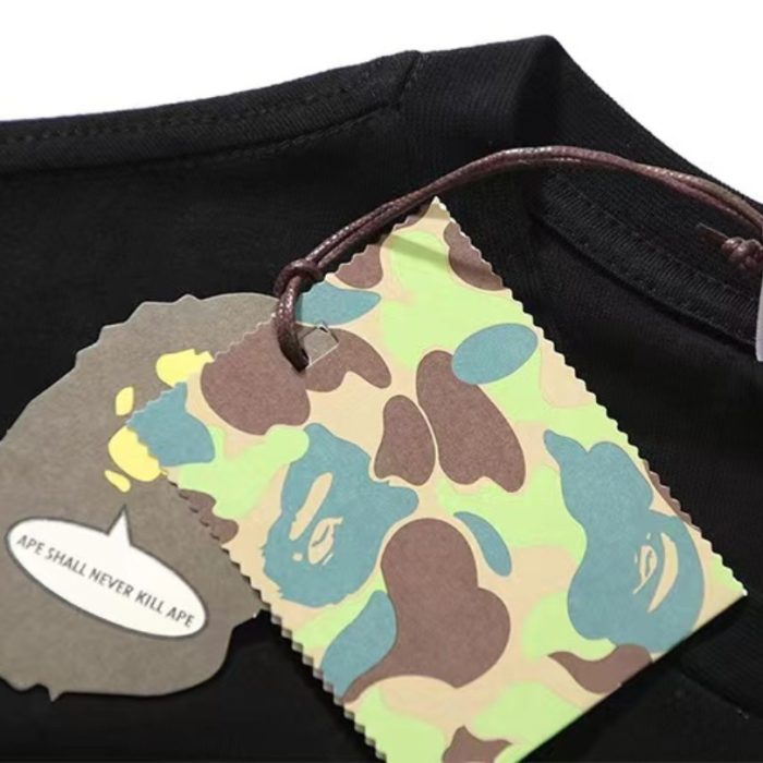 T-shirt BAPE Baby Milo Banana Ape Head Black BP052 - Image 7