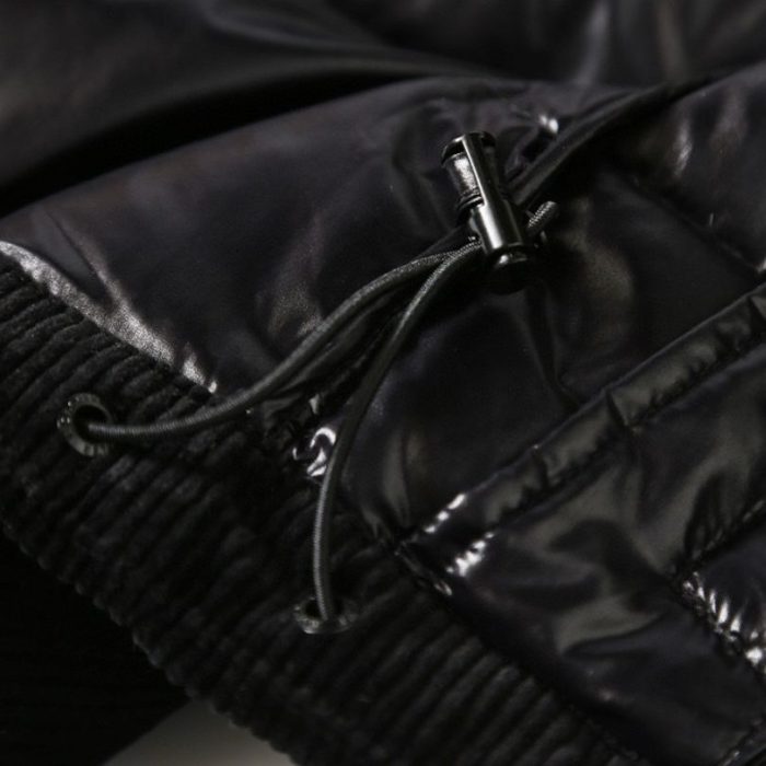 Jacket Puffer Moncler with Logo Trim Hood MCL019 - Image 11