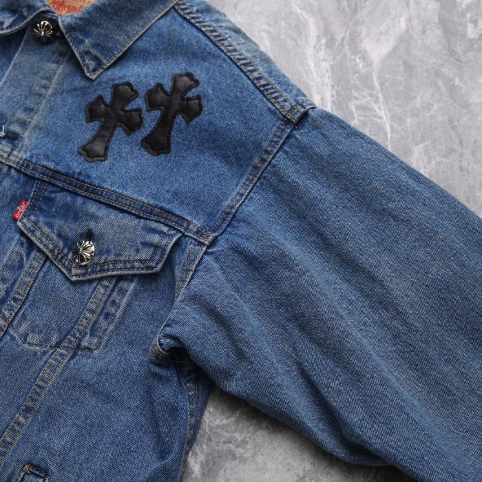 Denim Jacket Chrome Hearts Cross Patch CH052 - Image 8