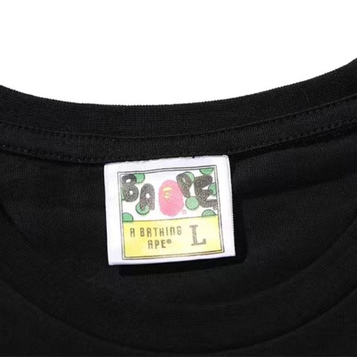 T-shirt BAPE Multicolor Ape Head Black BP058 - Image 9