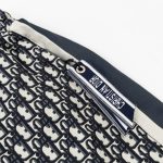 Shorts Dior Monogram Navy Side Stripes DO060 - Image 6