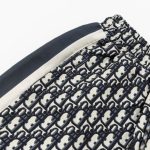 Shorts Dior Monogram Navy Side Stripes DO060 - Image 5
