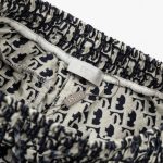 Shorts Dior Monogram Navy Side Stripes DO060 - Image 10