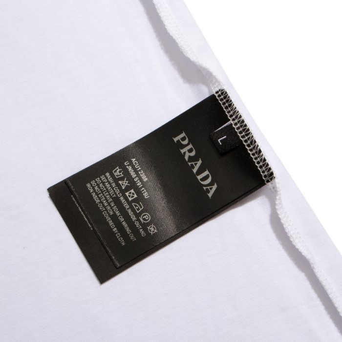 T-shirt Prada Bicycle Print White PD019 - Image 9