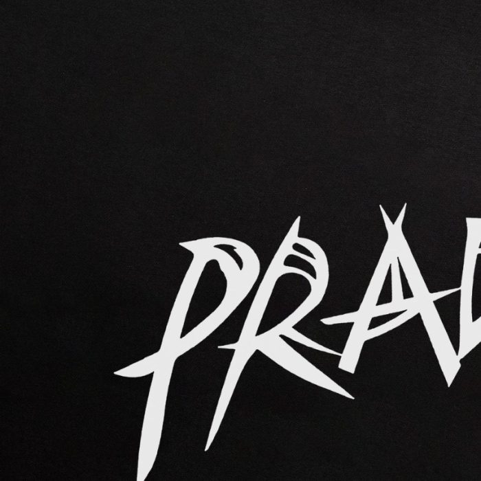 T-shirt Prada Milano Black Graphic Logo PD033 - Image 4