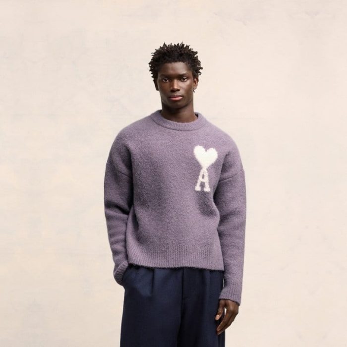 Sweater Ami Paris Ami de Coeur crew neck AMP001 - Image 5