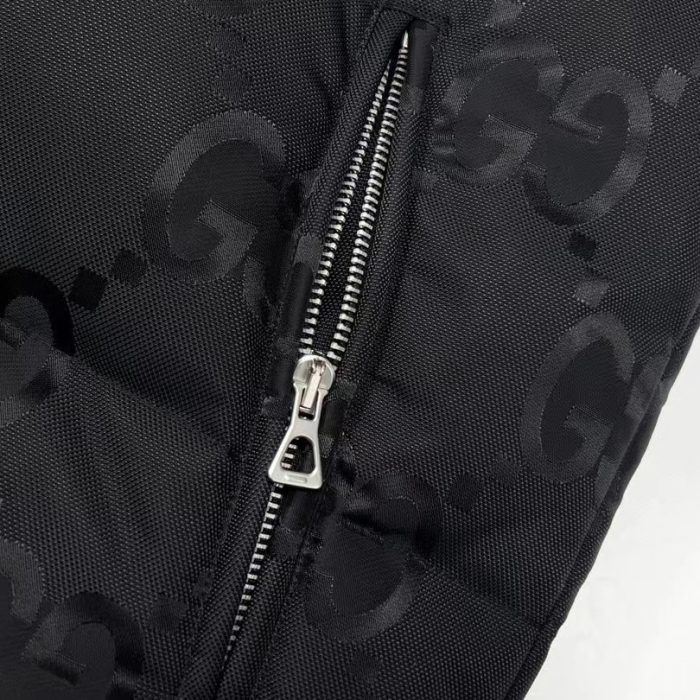 Puffer Jacket Gucci Monogram Black GC081 - Image 5