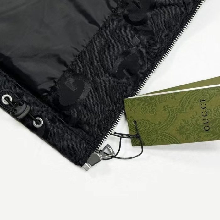 Puffer Jacket Gucci Monogram Black GC081 - Image 6