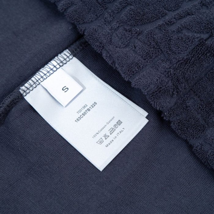 T-shirt Christian Dior Embossed Monogram Navy DO051 - Image 10
