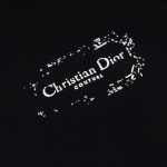 T-shirt Dior Black Distressed Logo Couture DO065 - Image 4