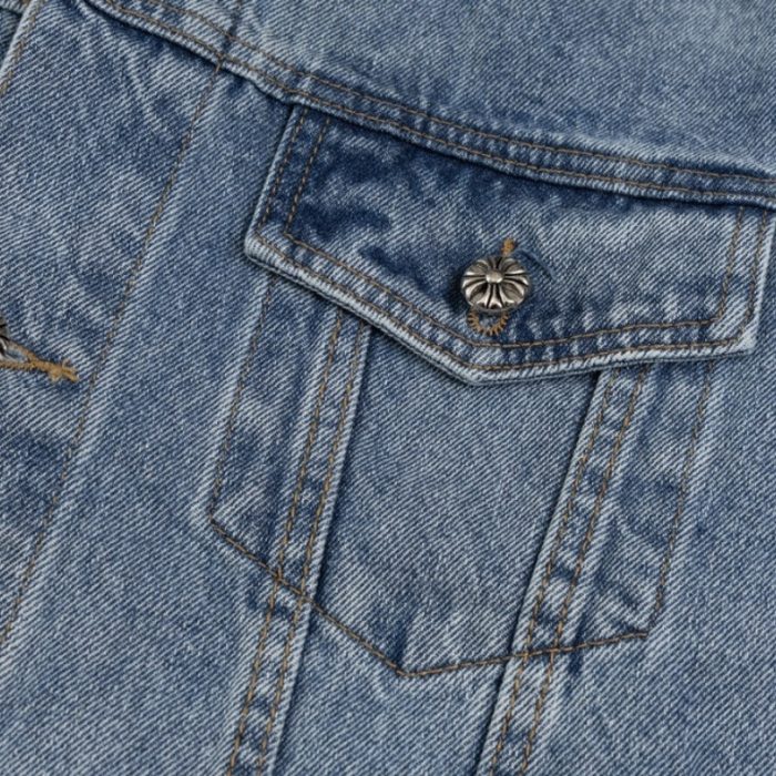 Denim Jacket Chrome Hearts Cross Design CH068 - Image 6