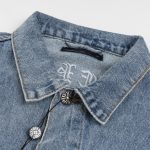Denim Jacket Chrome Hearts Cross Design CH068 - Image 7