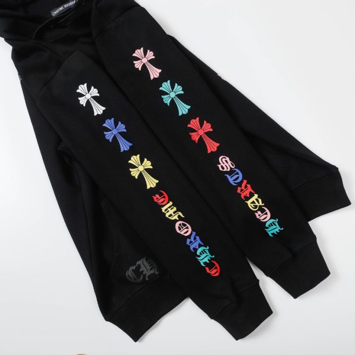 Hoodie Chrome Hearts Multicolor Cross Logo CH079 - Image 10