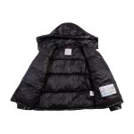 Jacket Puffer Moncler Black with Hood MCL013 - Image 4